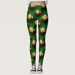 santa claus emojis leggings