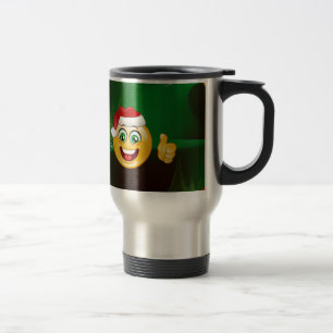 santa claus emojis travel mug
