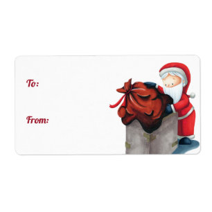 Santa Claus Entering the Chimney Christmas Gift