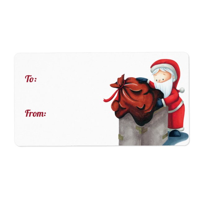 Santa Claus Entering the Chimney Christmas Gift (Front)