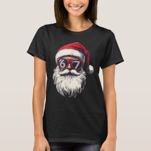 Santa Claus Face 67 Chirstmas Six Seven Bruh Meme  T-Shirt