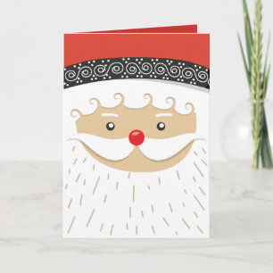Santa Claus Face Christmas Card
