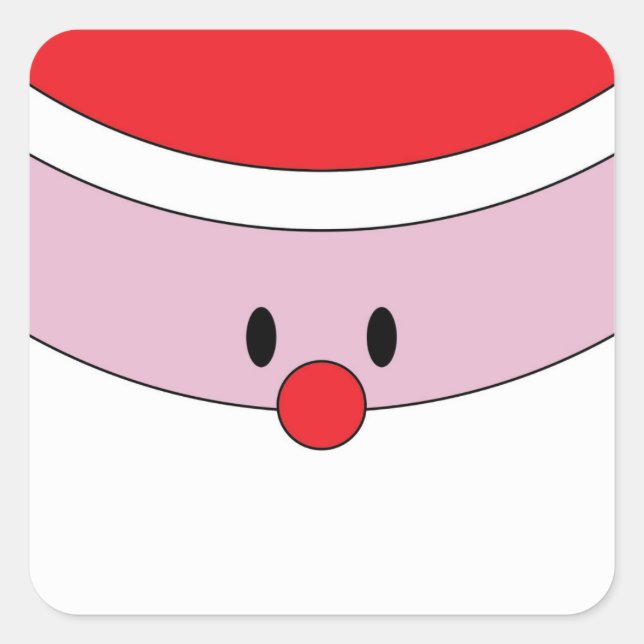 Santa Claus Face Christmas Gift Tag (Front)
