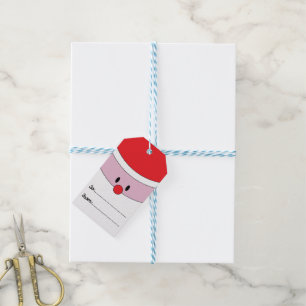 Santa Claus Face Christmas Gift Tags