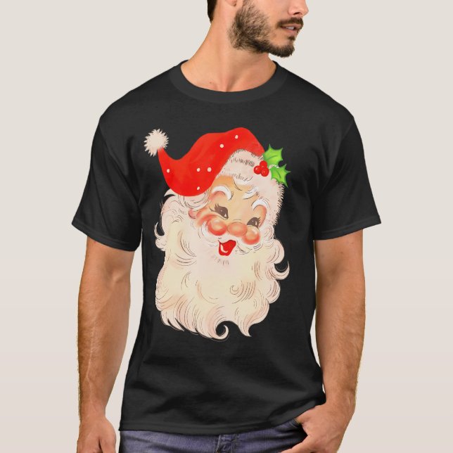 Santa Claus Face Christmas Xmas Santa Claus T-Shirt (Front)