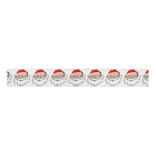 SANTA CLAUS FACE GROSGRAIN RIBBON