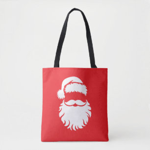 Santa Claus Face Hat Christmas  Tote Bag