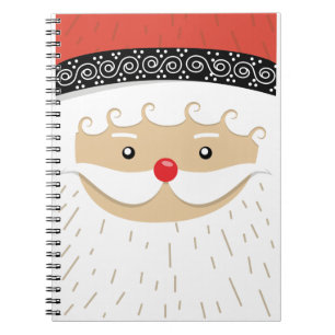 santa claus face notebook