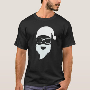 Santa Claus Face Sunglasses Men Women Cool Christm T-Shirt