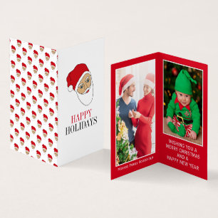 Santa Claus, Family Photo Christmas Card