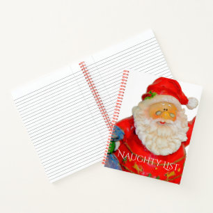 Santa Claus Father Christmas Naughty List Notebook