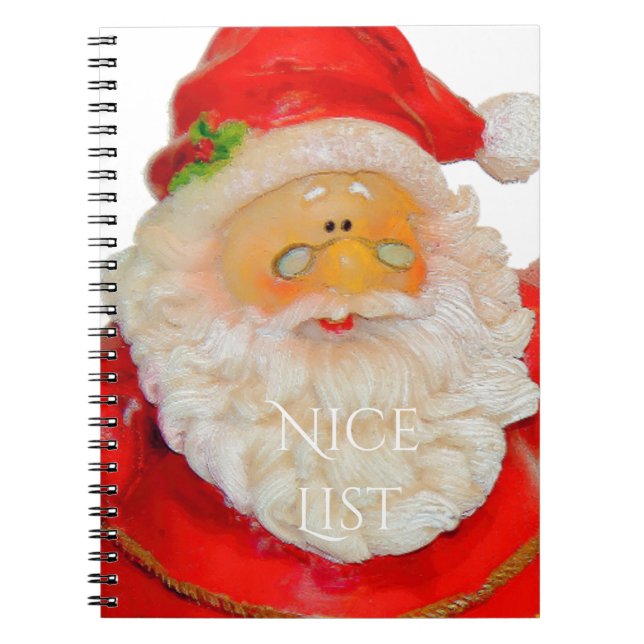 Santa Claus Father Christmas Nice List Notebook (Front)