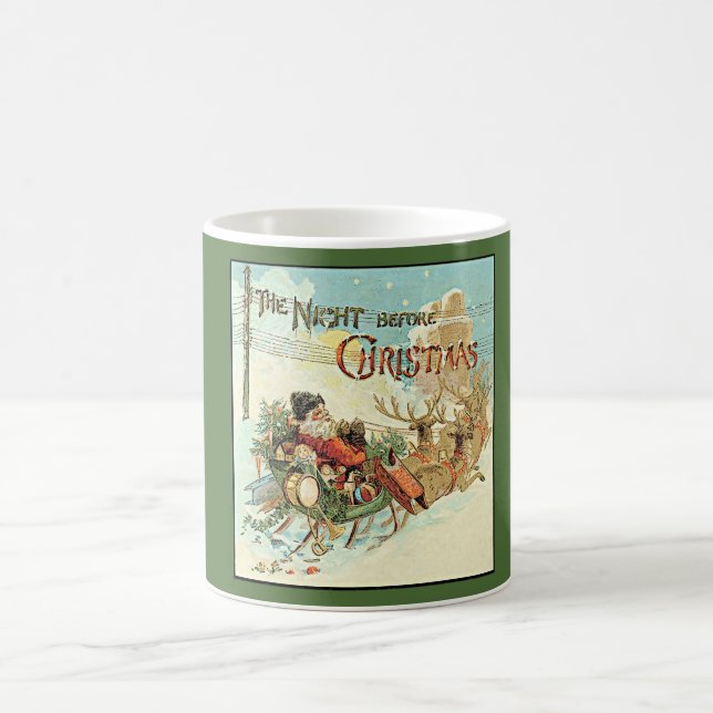 Santa Claus Father Christmas Vintage Christmas Mug (Center)