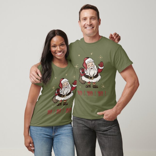 Santa Claus Fatigue Green T-Shirt (Unisex)