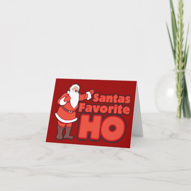 Santa Claus Favorite HO Holiday Card (Front)