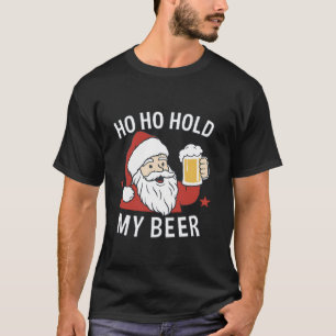 Santa Claus Festive Beer Cheers  T-Shirt