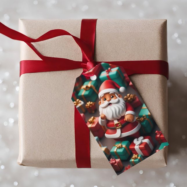 Santa Claus Figure Christmas Holiday Gift Tag (Creator Uploaded)