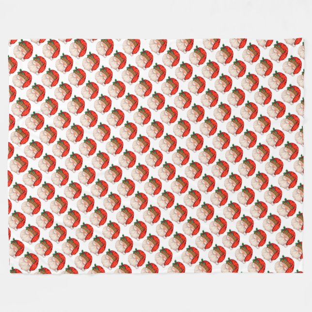 Santa Claus Fleece Blanket (Front (Horizontal))