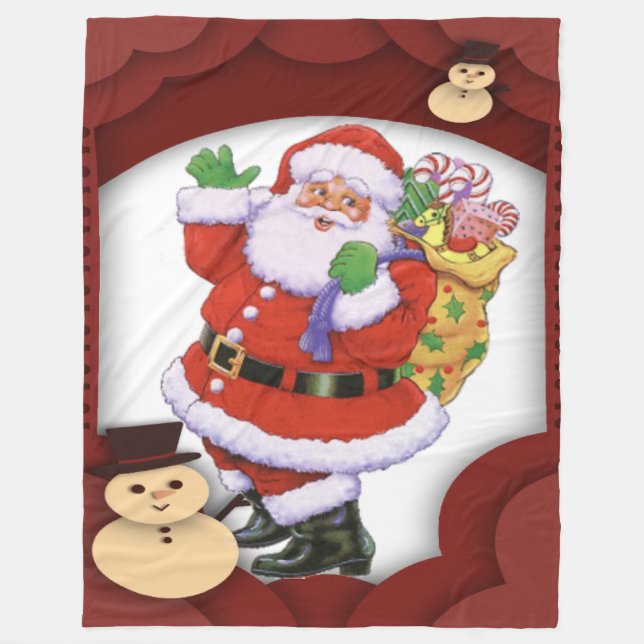 Santa Claus  Fleece Blanket (Front)