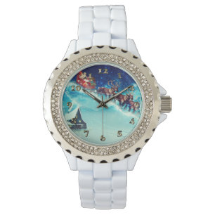 Santa Claus Flying with Reindeer Watch
