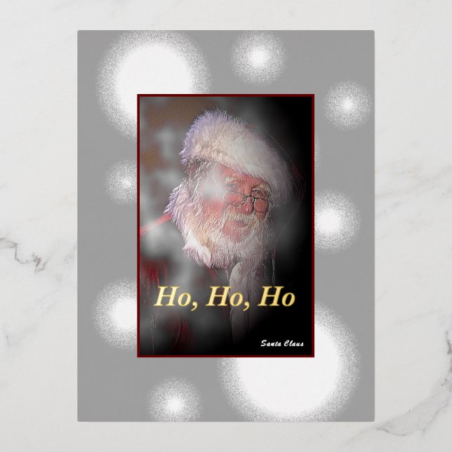 "Santa Claus" Foil Holiday Post Card (Front)