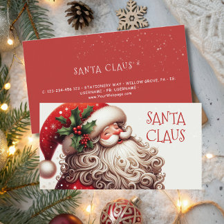 Santa Claus for hire Business Card