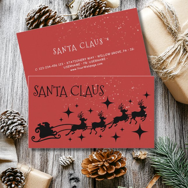 Santa Claus for hire Business Card (Creator Uploaded)