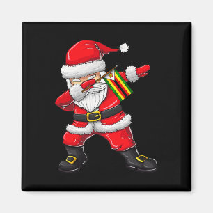 Santa Claus From Zimbabwe Kids Boys Girls Xmas Magnet