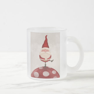 Santa Claus fungus Frosted Glass Coffee Mug