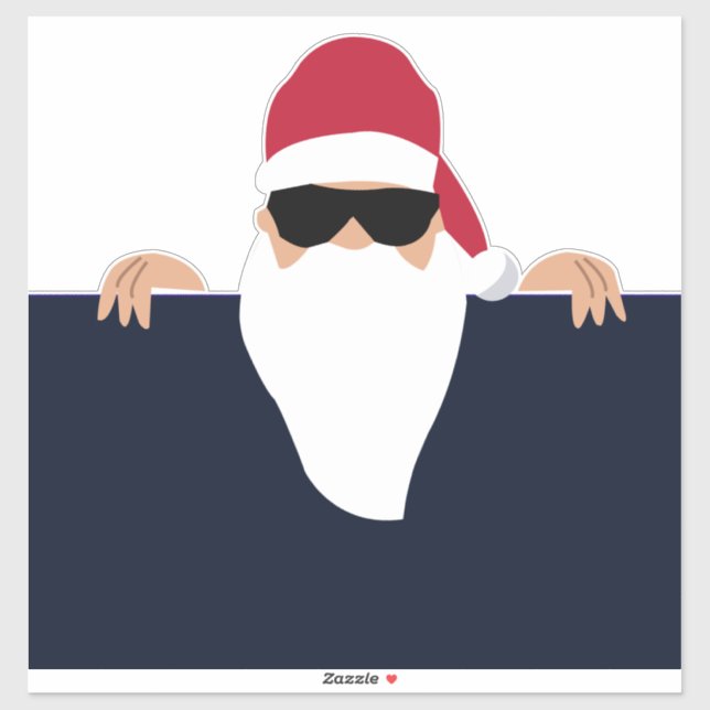 SANTA CLAUS FUNNY CAR DECAL STICKER (Sheet)