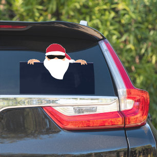 SANTA CLAUS FUNNY CAR DECAL STICKER