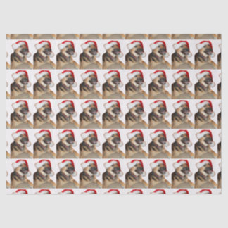 Santa Claus German Shepherd Tissue Paper
