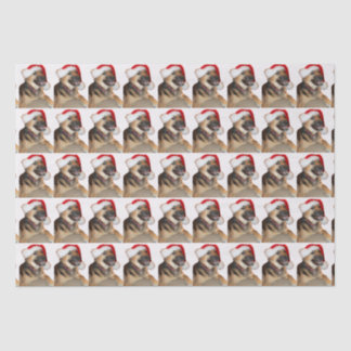 Santa Claus German Shepherd Tissue Paper