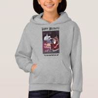 Santa Claus Gets A Ticket Girl's Hoodie
