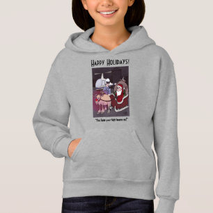 Santa Claus Gets A Ticket Girl's Hoodie