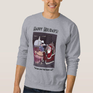 Santa Claus Gets A Ticket Men's Basic Sweatshirt