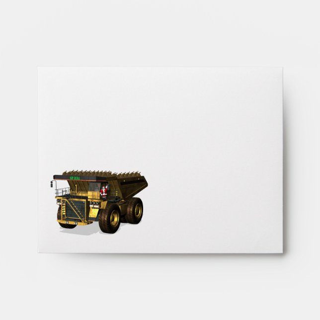 Santa Claus Giant  Dump Truck Driver Envelope (Front)