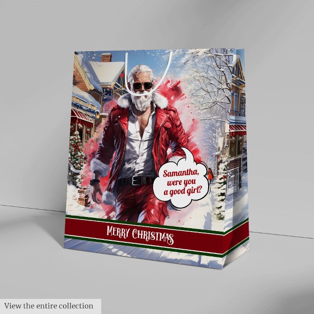 Santa Claus Gift Bag Personalised Holiday Keepsake (Santa Claus Gift Bag Personalized Holiday Keepsake)