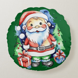 Santa Claus gift ideas Round Cushion