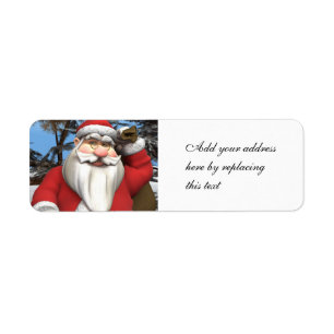 Santa Claus Gift Sack Snowy Forest Art