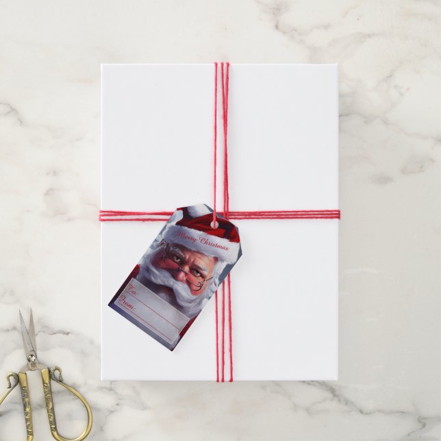 Santa Claus Gift Tags (With Twine)