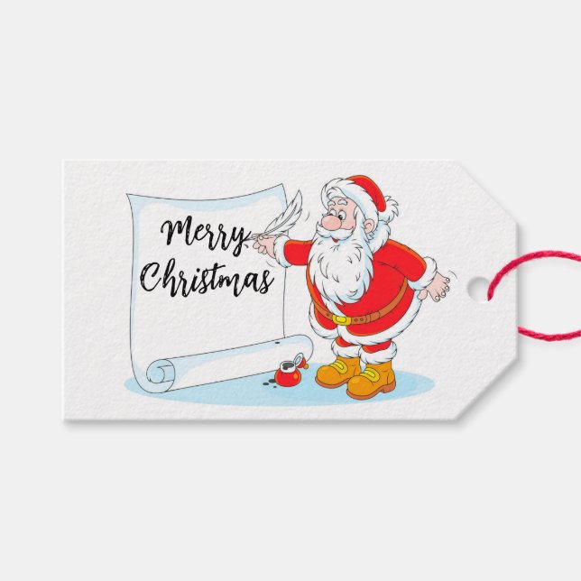 Santa Claus Gift Tags (Front (Horizontal))