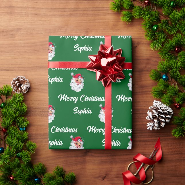 Santa Claus Gift Wrap | Santa Face Gift Wrap (Holiday Gift)