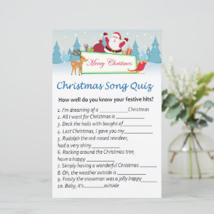 Santa claus gifts christmas song quiz game