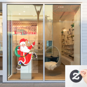 Santa Claus - Gifts for Everyone - Merry Christmas Window Cling