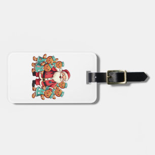 Santa Claus Gingerbread Nursing Squad Luggage Tag