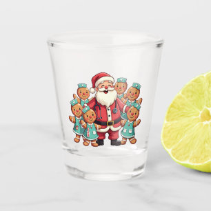Santa Claus Gingerbread Nursing Squad Shot Glass