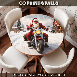 Santa Claus goes on vacation after Christmas rush Tissue Paper