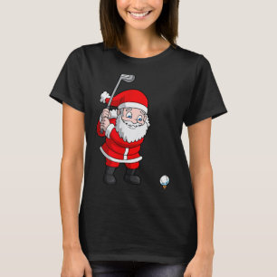 Santa Claus Golf Christmas Golfer Golfing T-Shirt