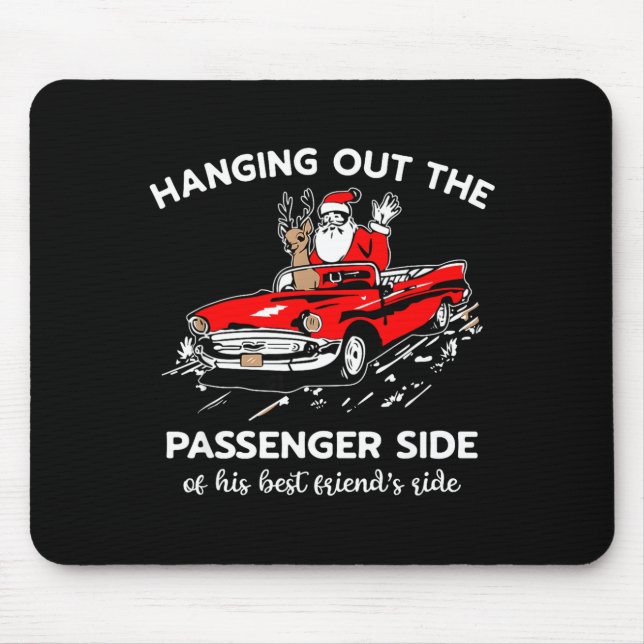 Santa Claus Hanging Out The Penger Side  Mouse Mat (Front)